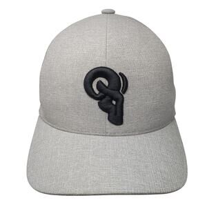 Ram Advantage Fitted Baseball Cap Gray Medium Embroidered Flexfit Delta